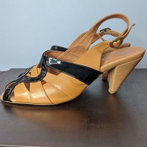 Jeffrey Campbell slingback peep toe pump